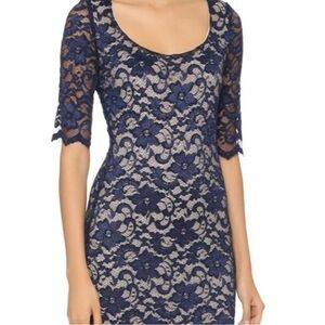 ** EXPIRES 4/8 ** Badgley Mischka blue lace dress